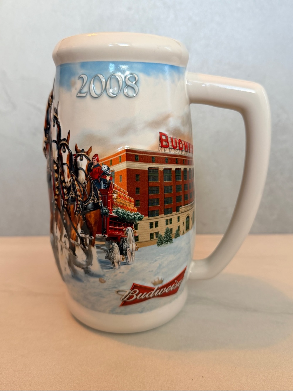 2008 Anheuser Busch Beer Stein Clydesdales 75 Years of Proud Tradition